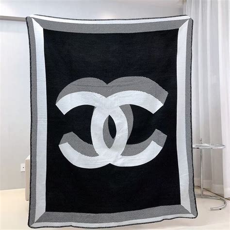 blanket chanel|chanel logo throw blanket.